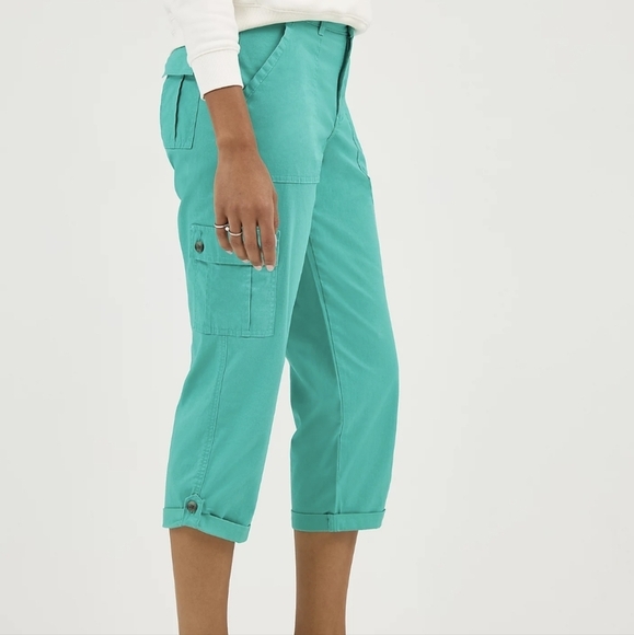 Lee Relaxed Fit 1989 Capri Pants‎ Womens Sz 12 Straight Leg Flap Pockets Stretch - Picture 4 of 14